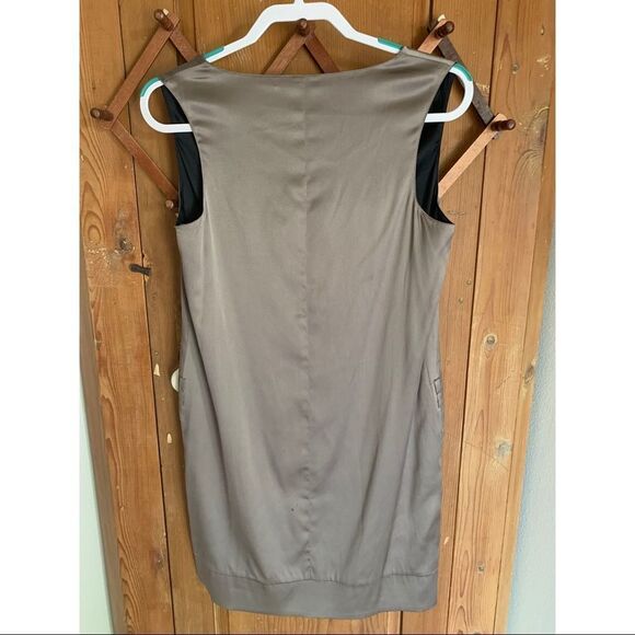 Brochu Walker taupe silk sleeveless shift dress - Picture 6 of 7